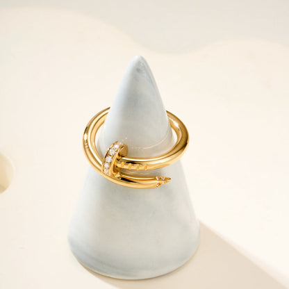 [Resenly Jewelry]JUSTE リング 2.6MM ハーフダイヤモンド