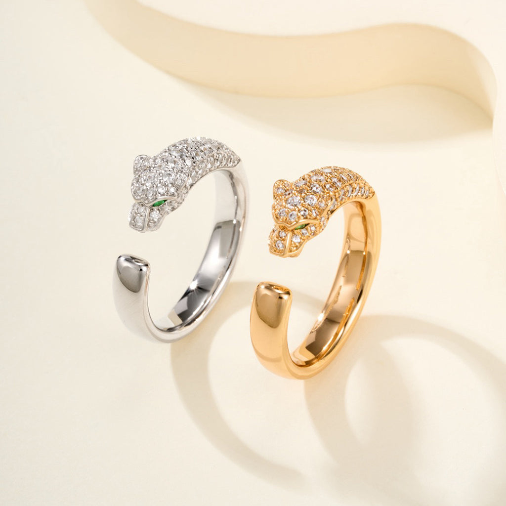 [Resenly Jewelry]PANTHERE HALF DIAMOND SMALL RING