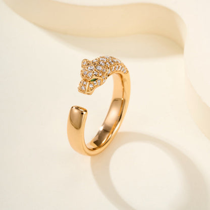 [Resenly Jewelry]PANTHERE HALF DIAMOND SMALL RING