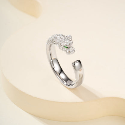 [Resenly Jewelry]PANTHERE HALF DIAMOND SMALL RING