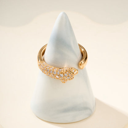 [Resenly Jewelry]PANTHERE HALF DIAMOND SMALL RING