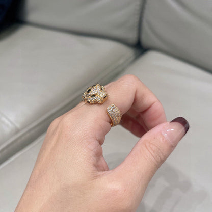 [Resenly Jewelry]PANTHERE SPOTTED FULL DIAMOND MEDIUM RING