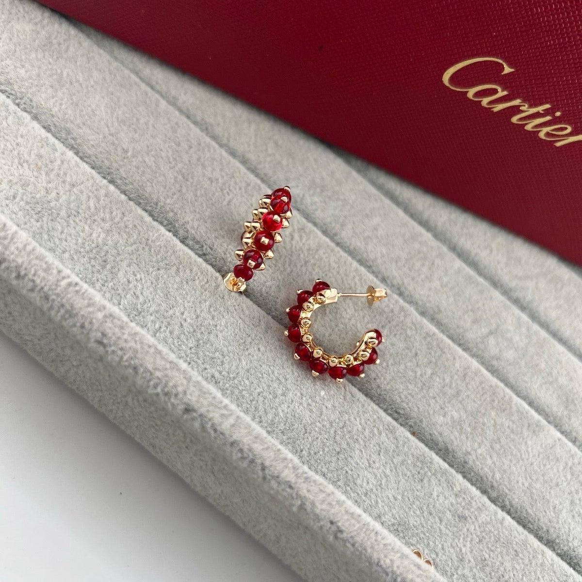 [Resenly Jewelry]CLASH 7.9MM AGATE CHALCEDONY EARRINGS