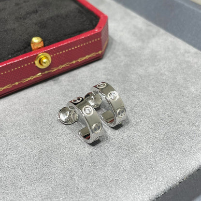 [Resenly Jewelry]LOVE EARRINGS 5.7MM 2 DIAMONDS