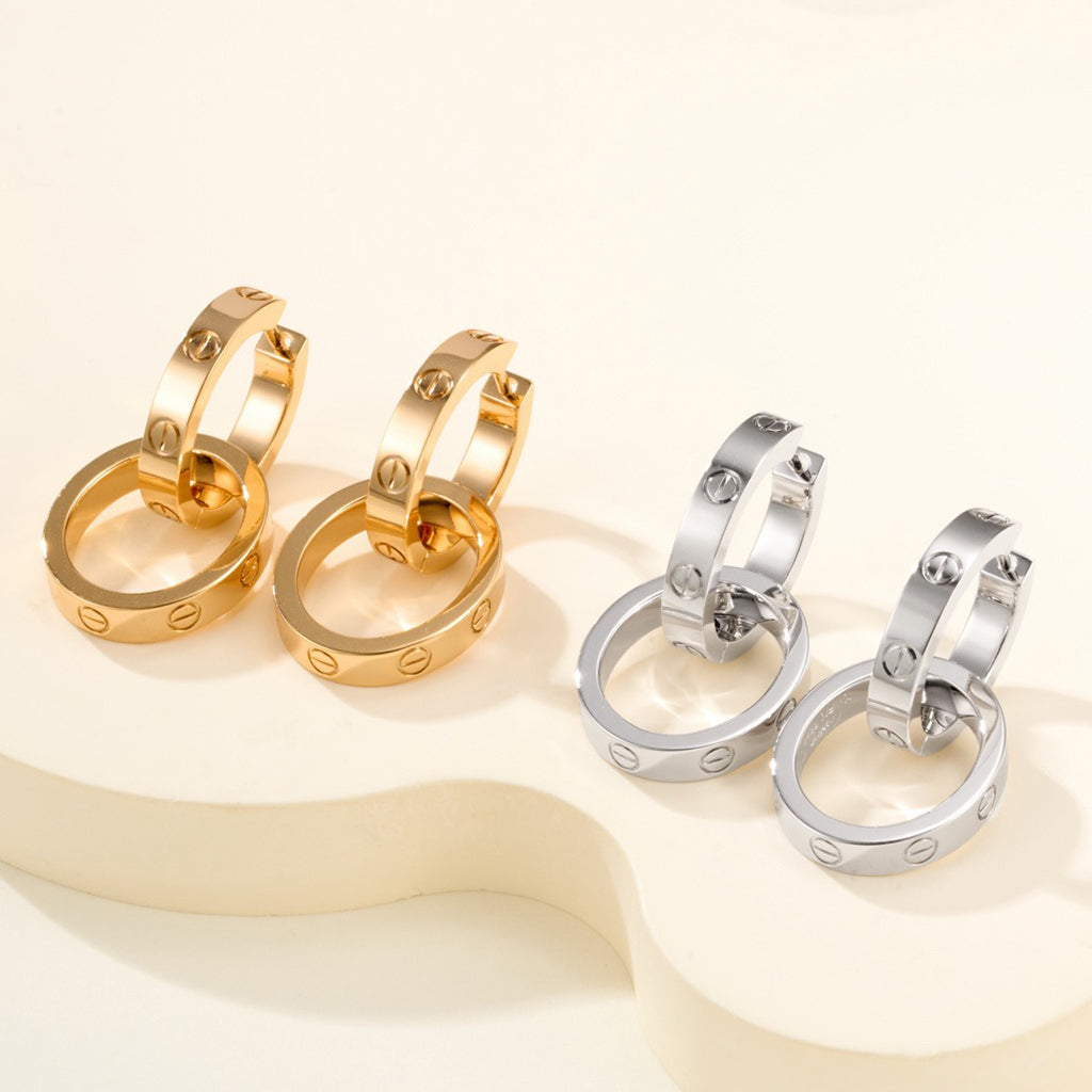 [Resenly Jewelry]LOVE 3.3MM ダングルピアス