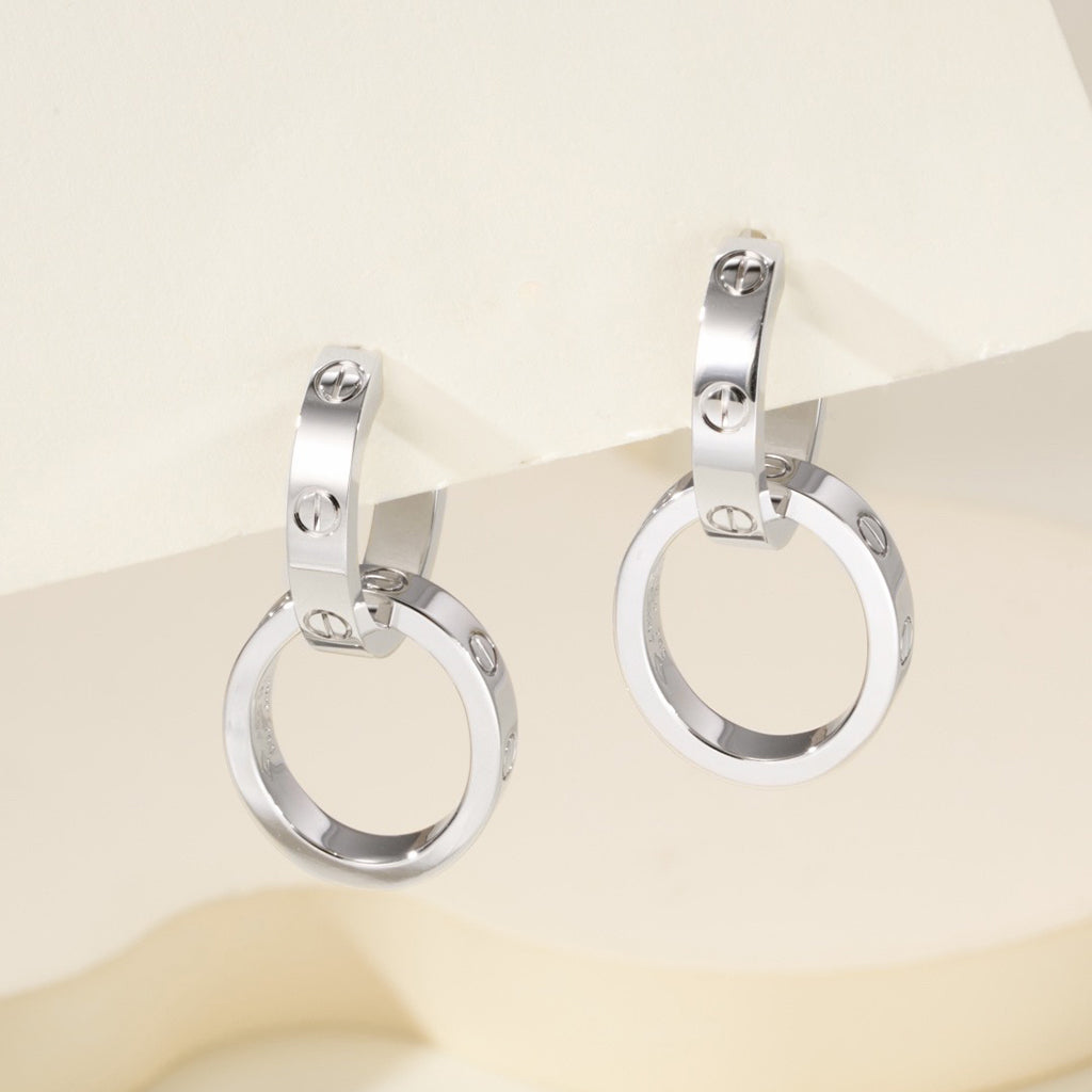 [Resenly Jewelry]LOVE 3.3MM ダングルピアス