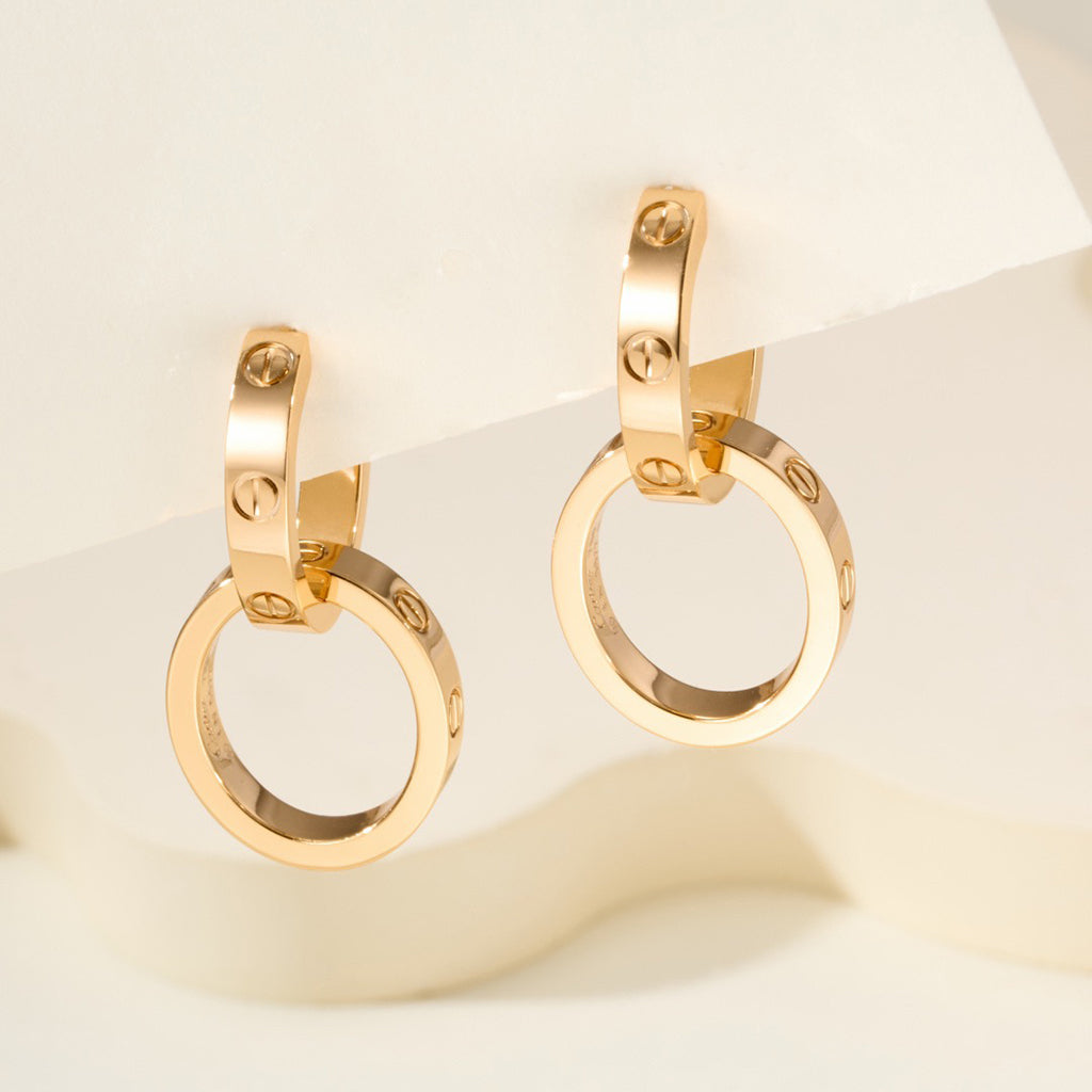 [Resenly Jewelry]LOVE 3.3MM ダングルピアス