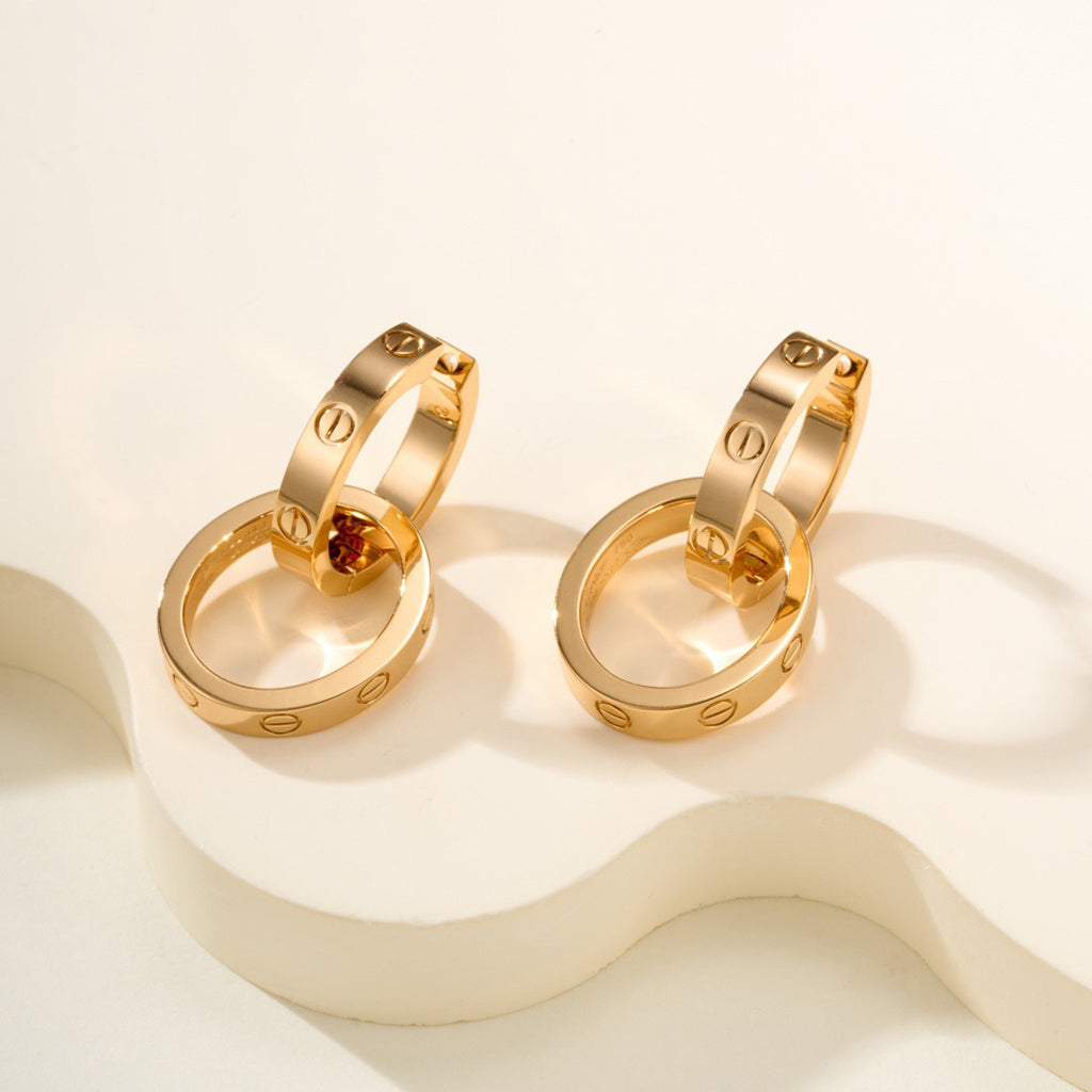 [Resenly Jewelry]LOVE 3.3MM ダングルピアス