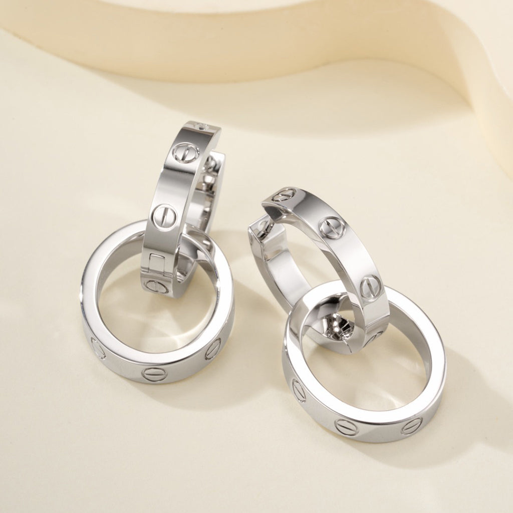 [Resenly Jewelry]LOVE 3.3MM ダングルピアス