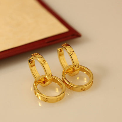[Resenly Jewelry]LOVE 3.3MM ダングルピアス