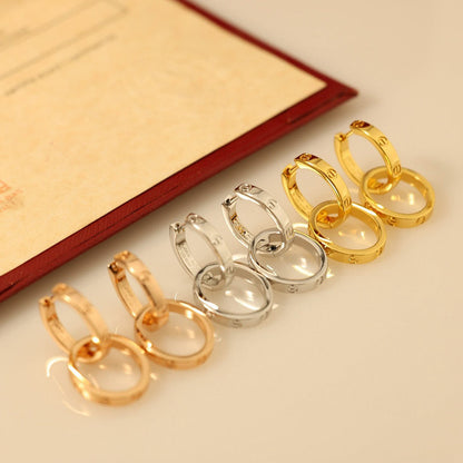[Resenly Jewelry]LOVE 3.3MM ダングルピアス