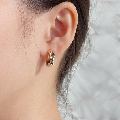 [Resenly Jewelry]TRINITY ON DIAMOND CLASSIC EARRINGS