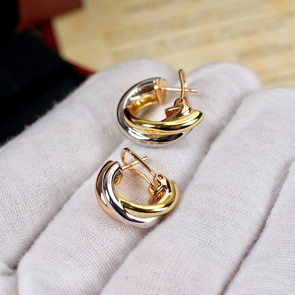 [Resenly Jewelry]TRINITY ON DIAMOND CLASSIC EARRINGS