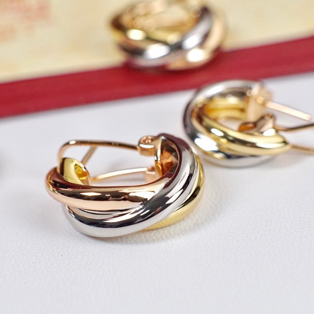 [Resenly Jewelry]TRINITY ON DIAMOND CLASSIC EARRINGS