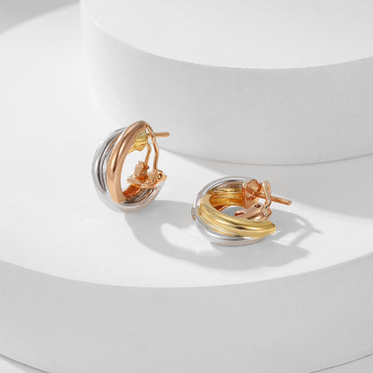 [Resenly Jewelry]TRINITY ON DIAMOND CLASSIC EARRINGS
