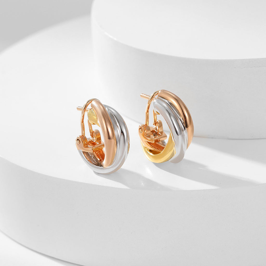 [Resenly Jewelry]TRINITY ON DIAMOND CLASSIC EARRINGS