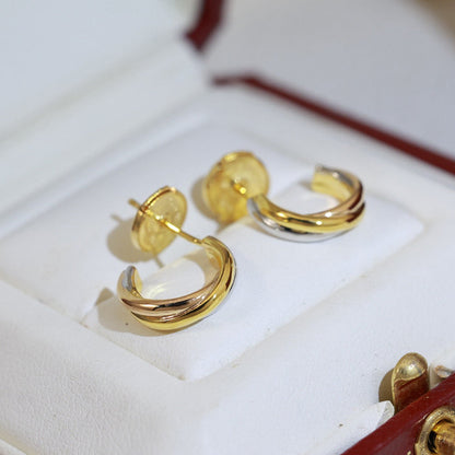 [Resenly Jewelry]TRINITY ON DIAMOND MINI EARRINGS