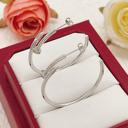 [Resenly Jewelry]JUSTE HALF DIAMOND LARGE EARRINGS