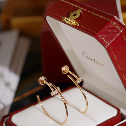 [Resenly Jewelry]JUSTE HALF DIAMOND LARGE EARRINGS