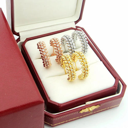 [Resenly Jewelry]CLASH FULL DIAMOND MEDIUM EARRINGS