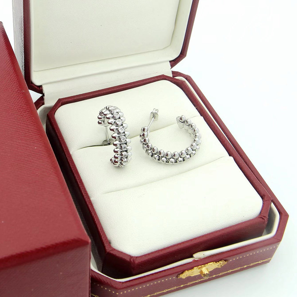[Resenly Jewelry]CLASH FULL DIAMOND MEDIUM EARRINGS