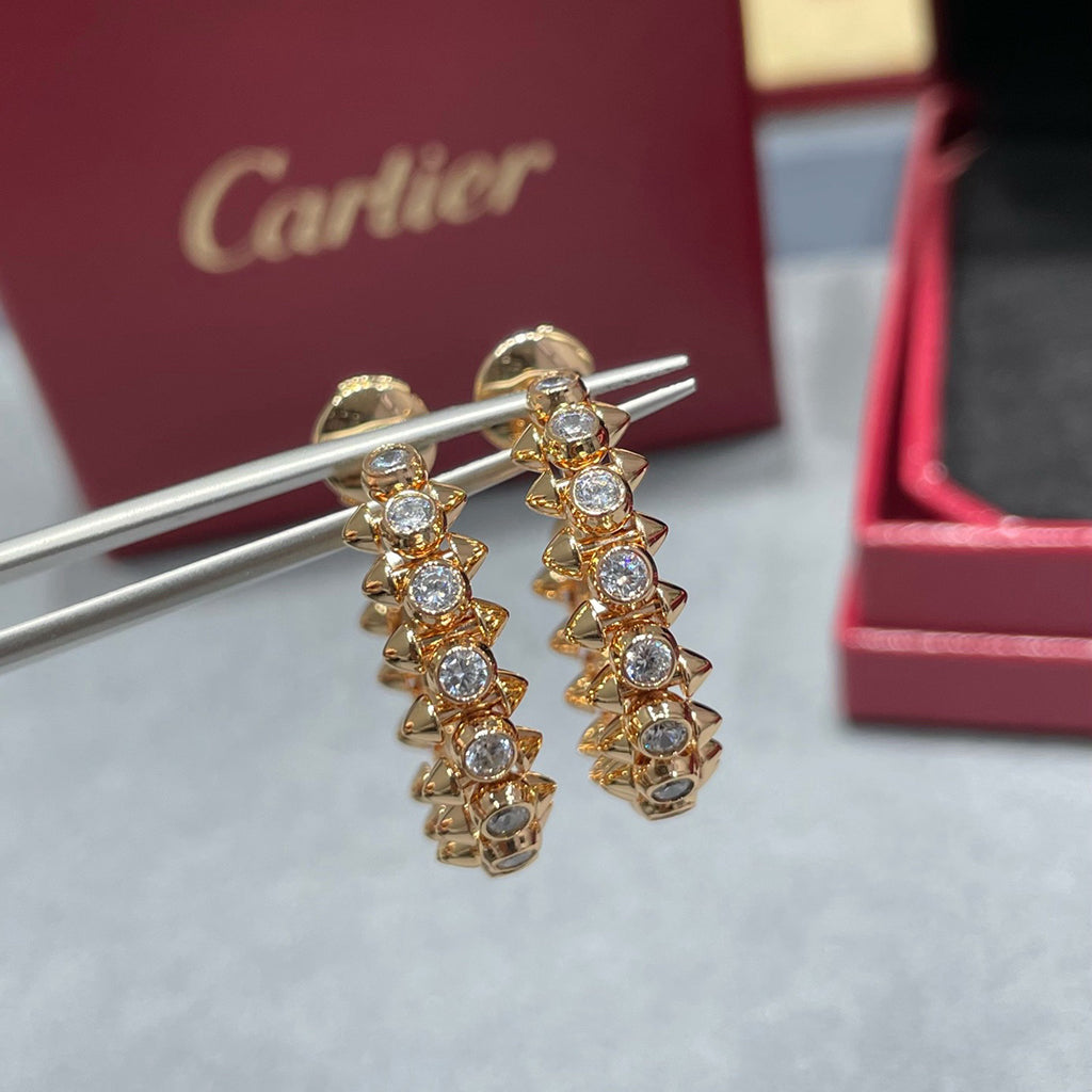 [Resenly Jewelry]CLASH FULL DIAMOND MEDIUM EARRINGS