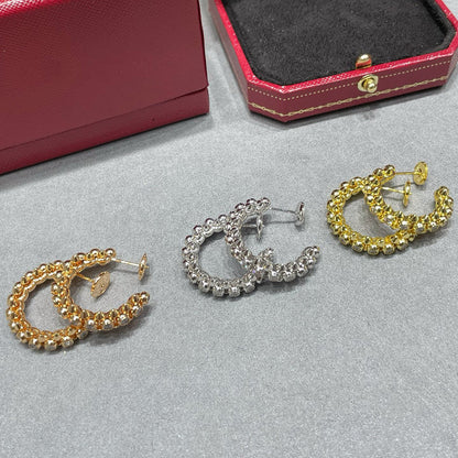 [Resenly Jewelry]CLASH FULL DIAMOND MEDIUM EARRINGS