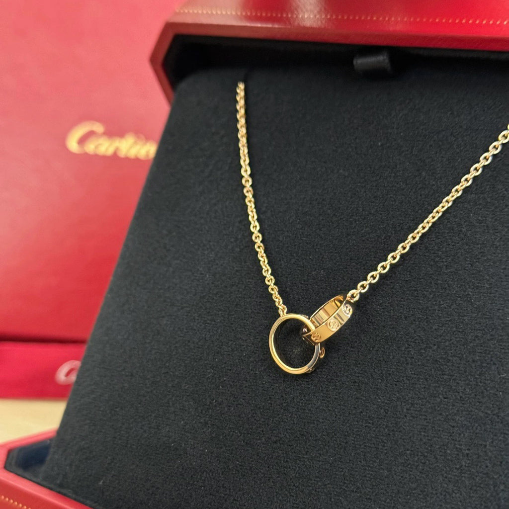 [Resenly Jewelry]LOVE DOUBLE RING NECKLACE