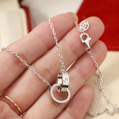[Resenly Jewelry]LOVE DOUBLE RING NECKLACE