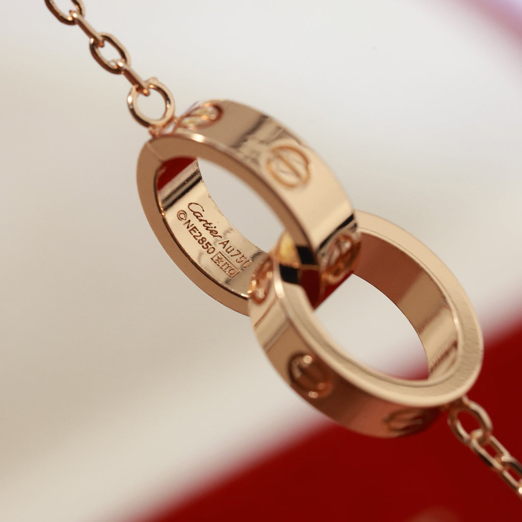 [Resenly Jewelry]LOVE DOUBLE RING NECKLACE