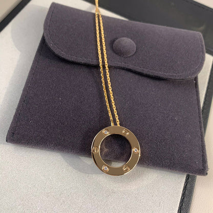 [Resenly Jewelry]LOVE NECKLACE 16MM 3 DIAMONDS