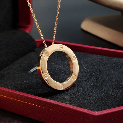 [Resenly Jewelry]LOVE NECKLACE 16MM 3 DIAMONDS