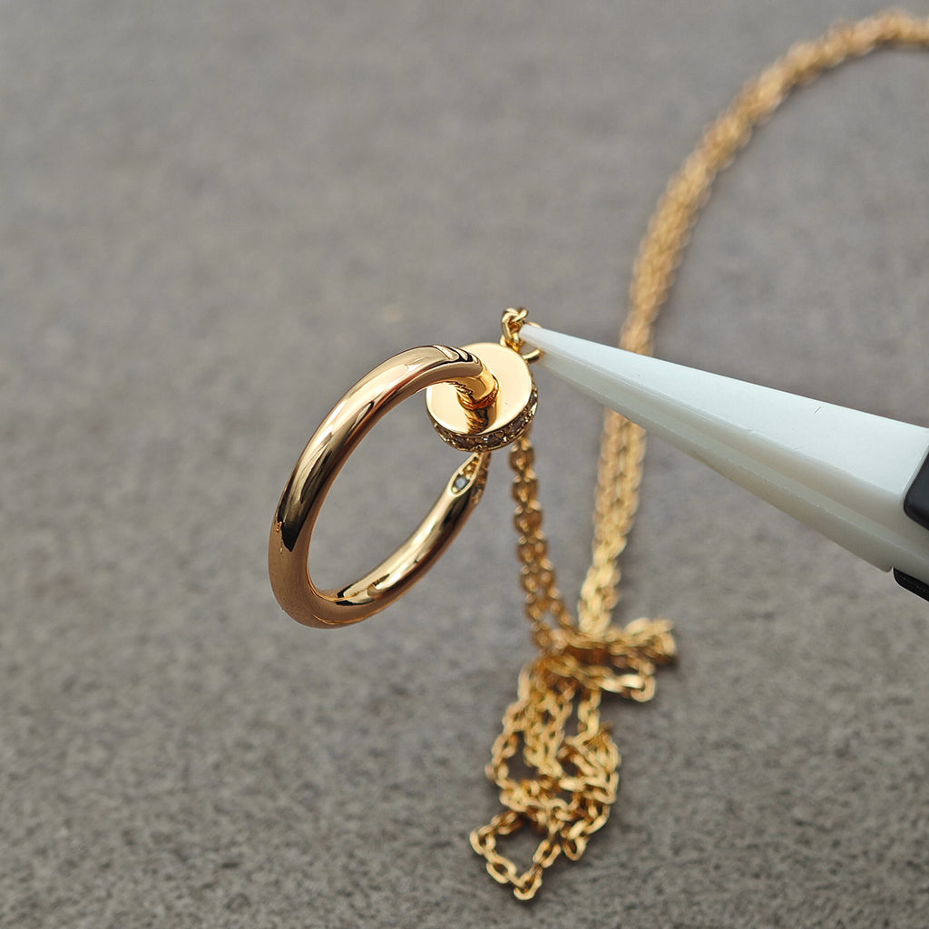 [Resenly Jewelry]JUSTE NECKLACE HALF DIAMOND