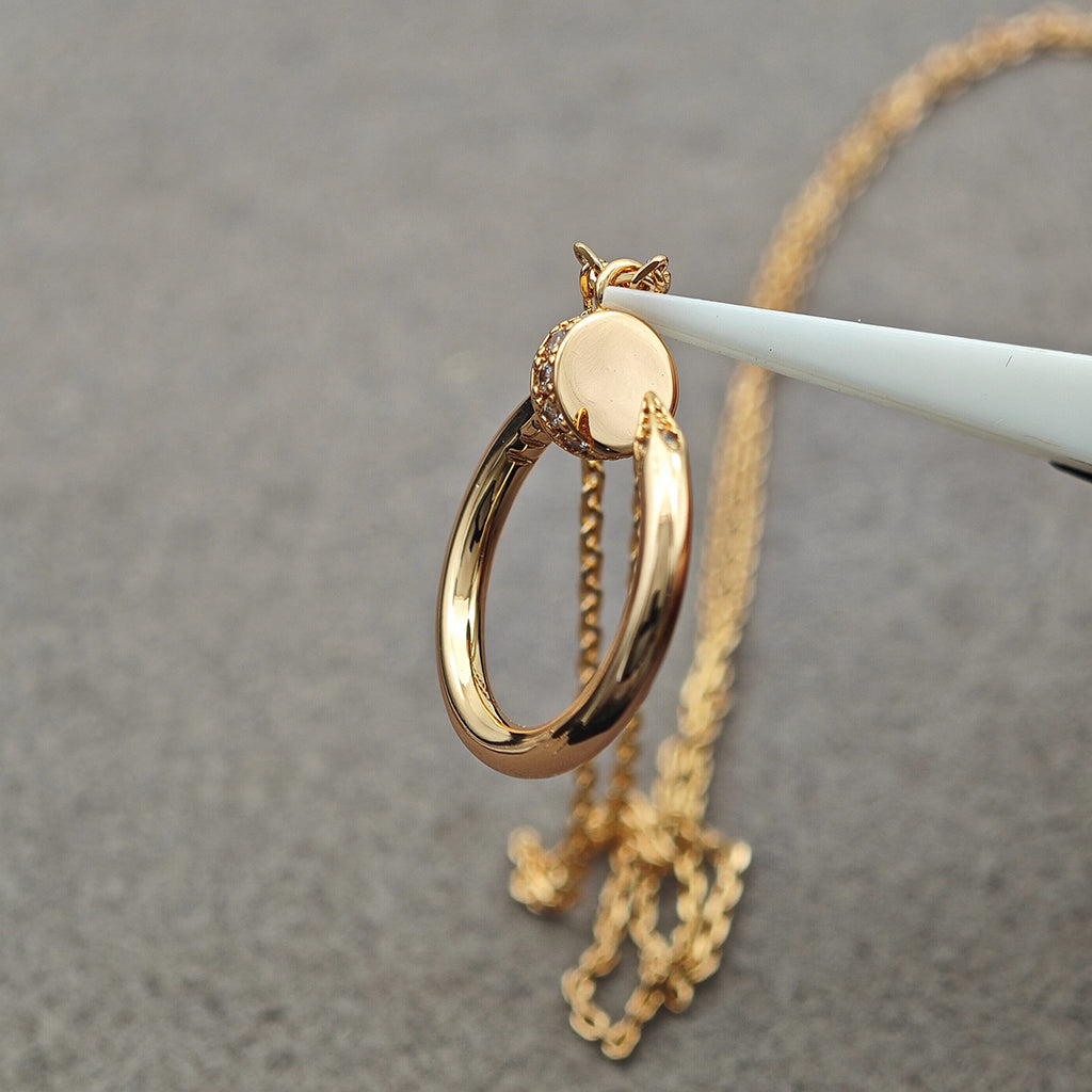 [Resenly Jewelry]JUSTE NECKLACE HALF DIAMOND
