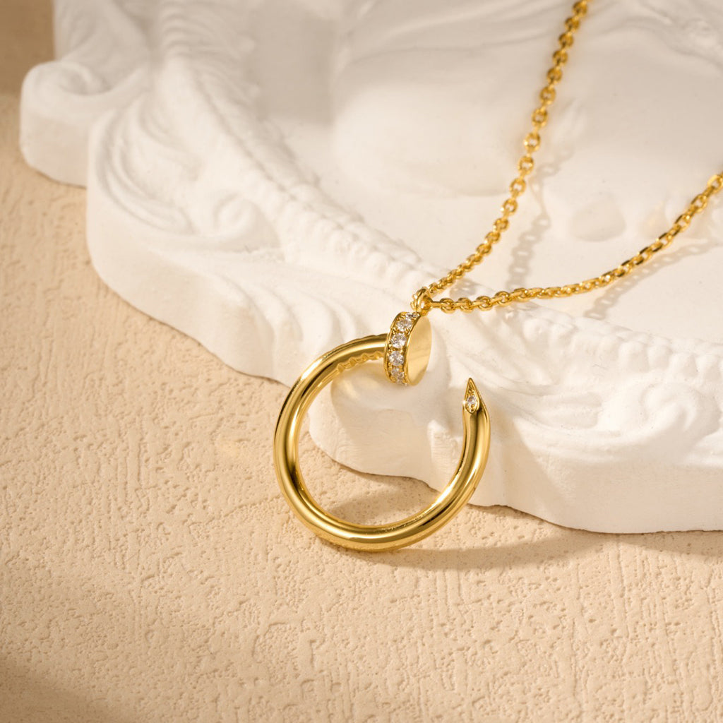 [Resenly Jewelry]JUSTE NECKLACE HALF DIAMOND