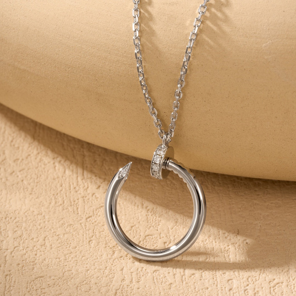 [Resenly Jewelry]JUSTE NECKLACE HALF DIAMOND