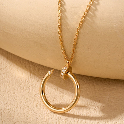 [Resenly Jewelry]JUSTE NECKLACE HALF DIAMOND