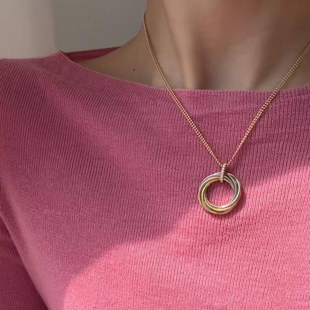 [Resenly Jewelry] トリニティ ネックレス、ミディアムモデル、ダイヤモンド