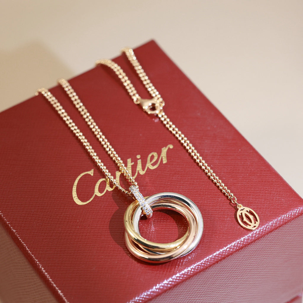 [Resenly Jewelry] トリニティ ネックレス、ミディアムモデル、ダイヤモンド