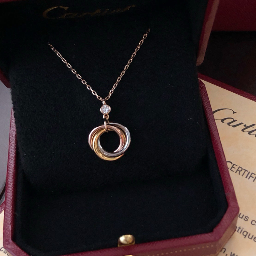 [Resenly Jewelry]TRINITY  NECKLACE 1 DIAMOND
