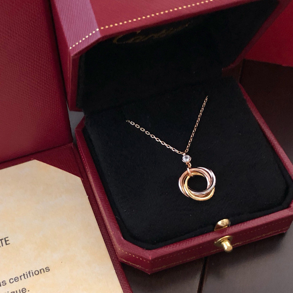 [Resenly Jewelry]TRINITY  NECKLACE 1 DIAMOND