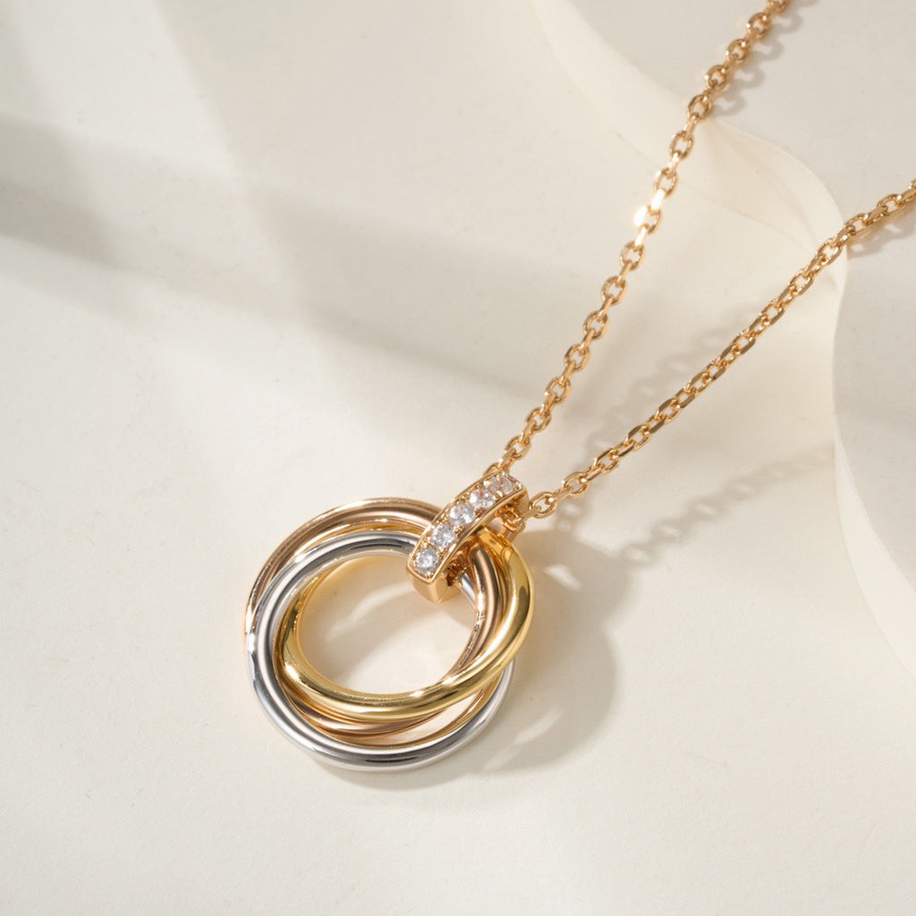 [Resenly Jewelry] トリニティ ネックレス、ミディアムモデル、ダイヤモンド