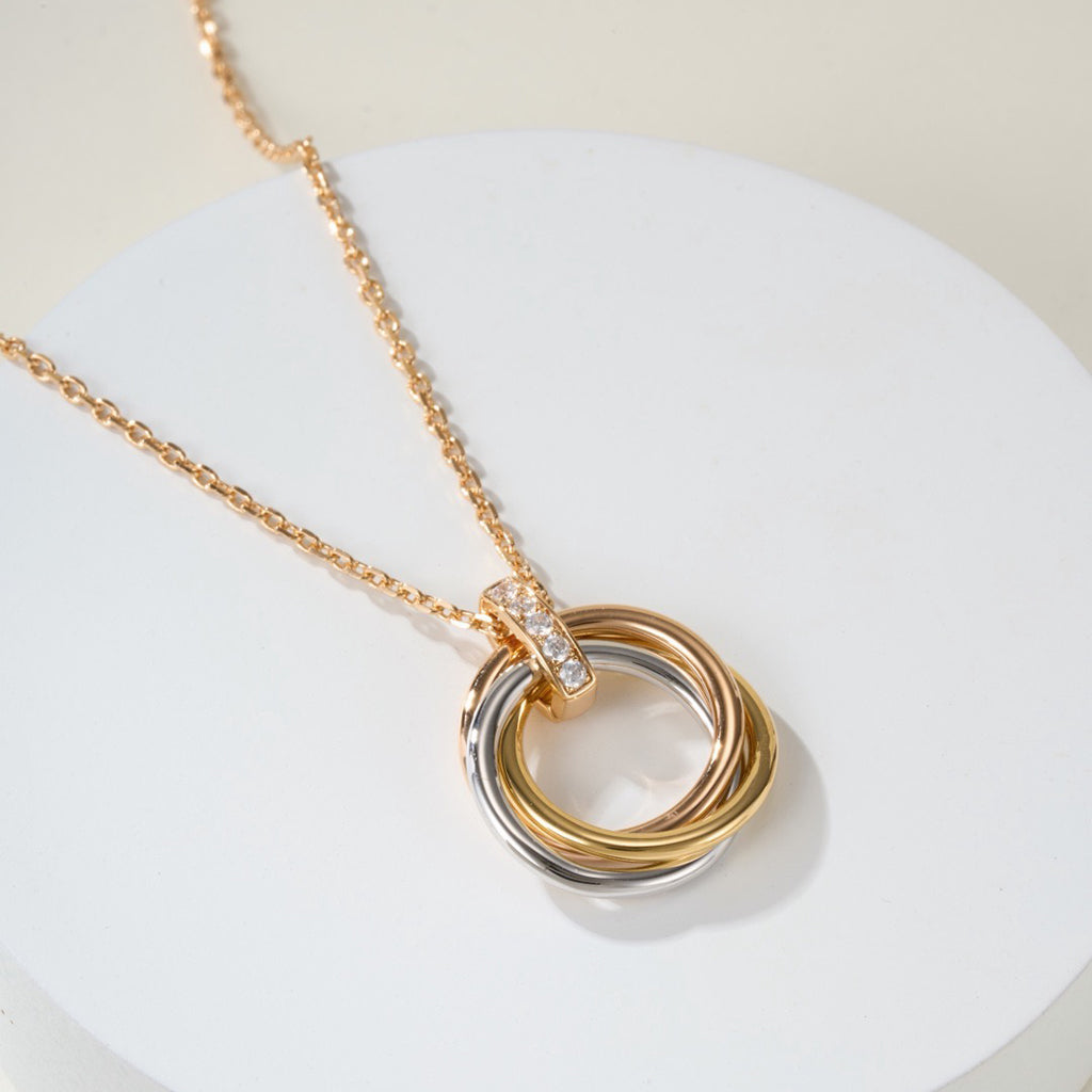 [Resenly Jewelry] トリニティ ネックレス、ミディアムモデル、ダイヤモンド