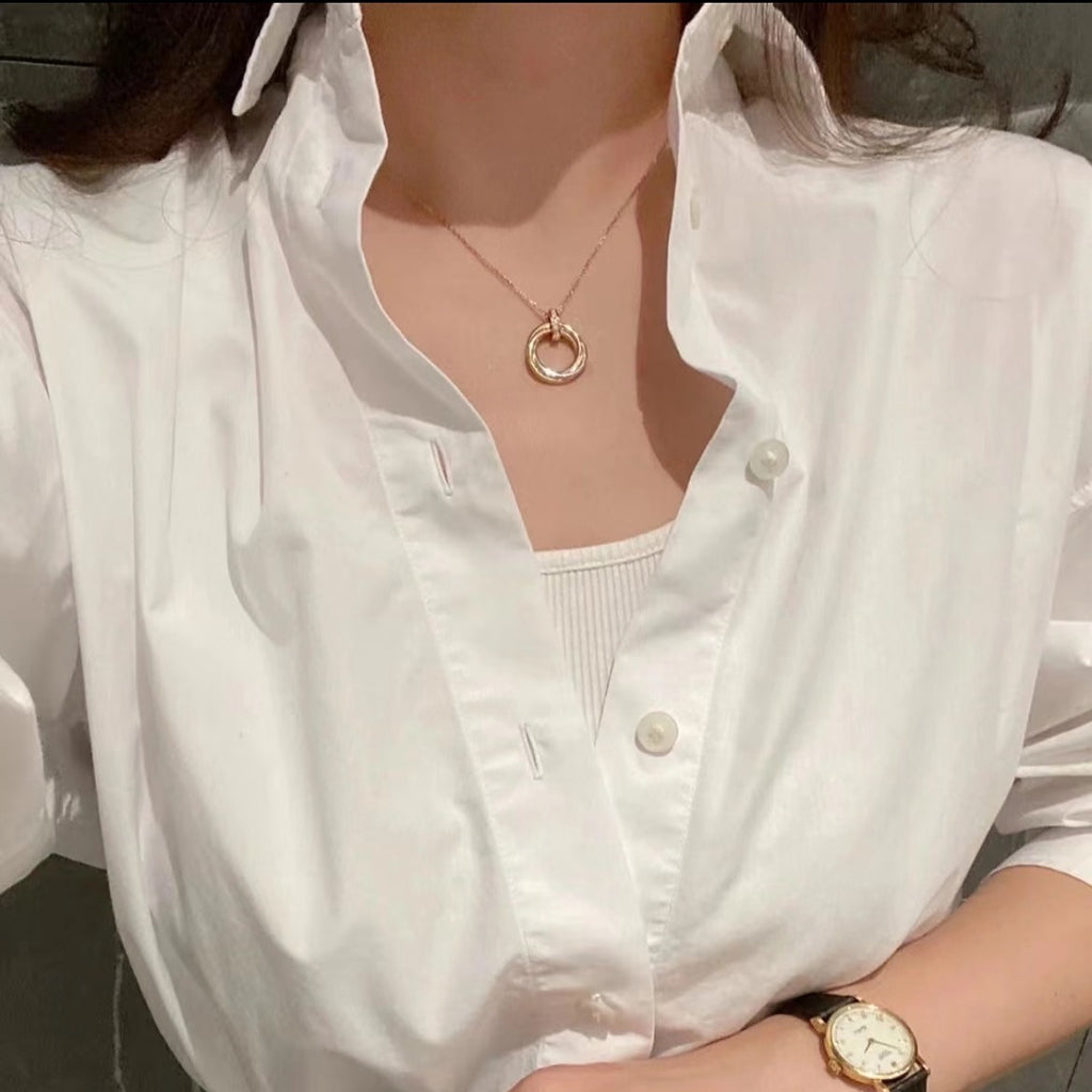 [Resenly Jewelry] トリニティ ネックレス、ミディアムモデル、ダイヤモンド
