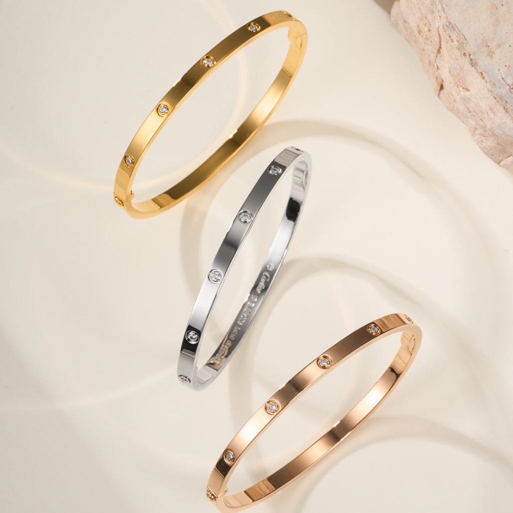 [Resenly Jewelry]LOVE BRACELET 3.65MM 10 DIAMONDS