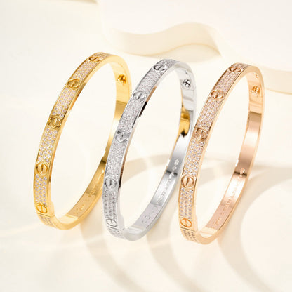 [Resenly Jewelry]LOVE BRACELET 4.8MM DIAMOND-PAVED