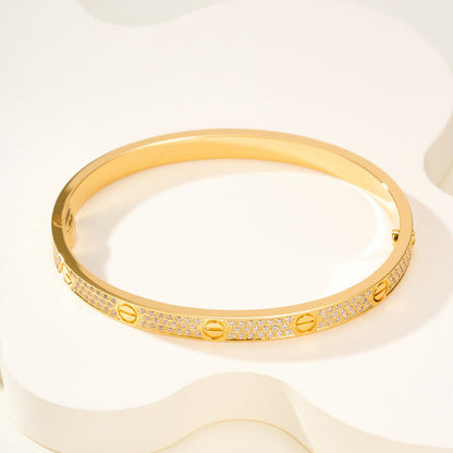 [Resenly Jewelry]LOVE BRACELET 4.8MM DIAMOND-PAVED