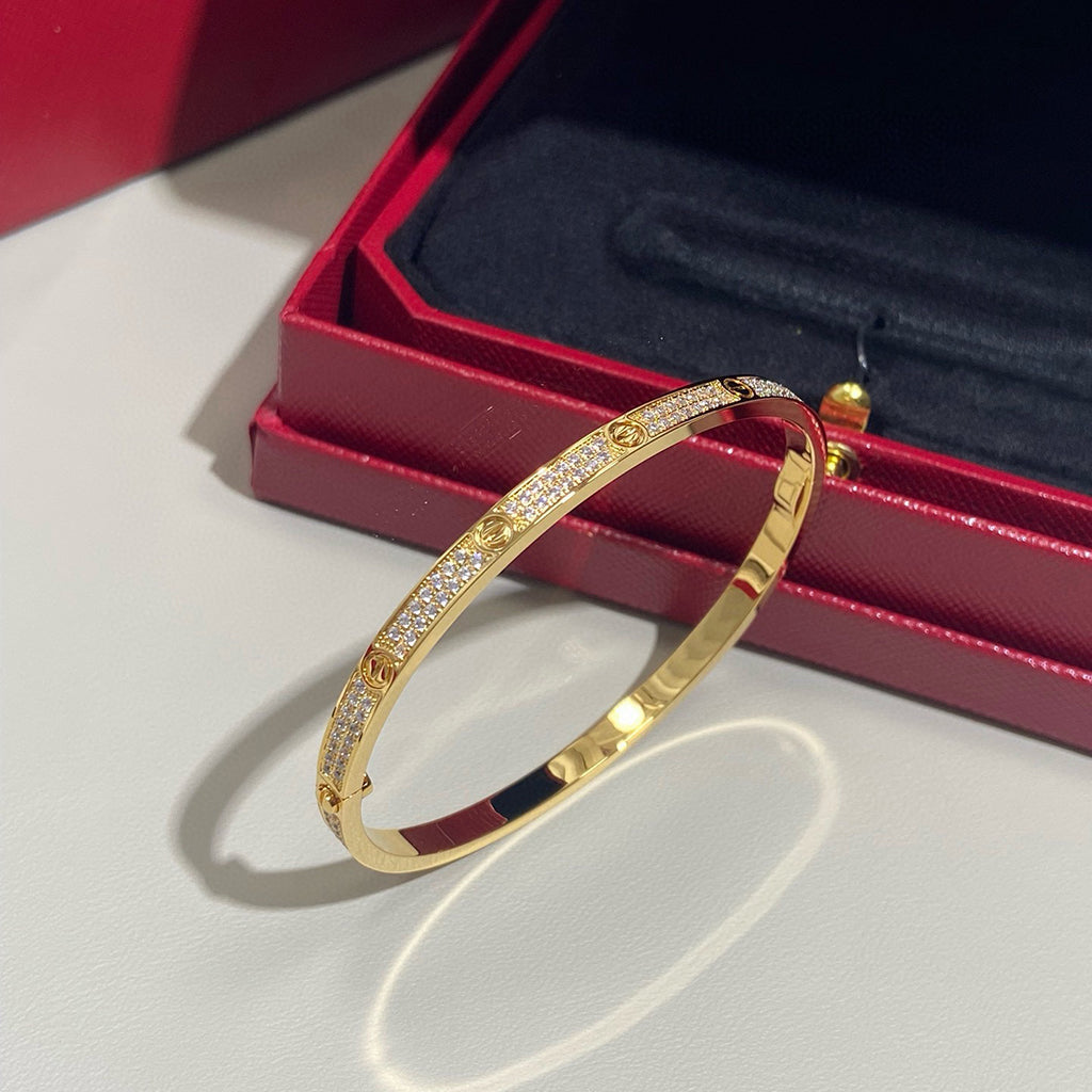 [Resenly Jewelry]LOVE BRACELET 3.65MM DIAMOND-PAVED