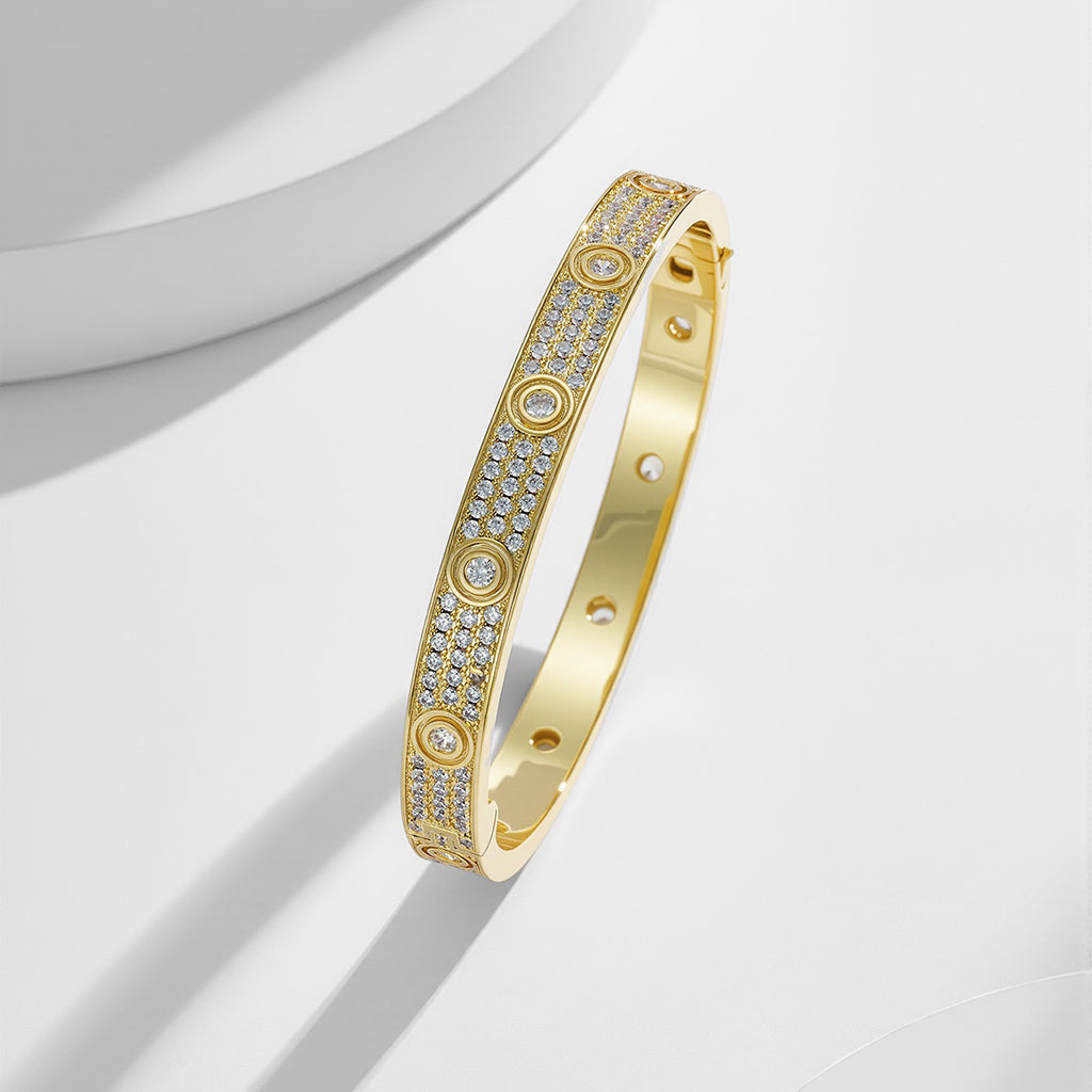 [Resenly Jewelry]LOVE BRACELET 6.1MM DIAMOND-PAVED 10 BIG DIAMONDS