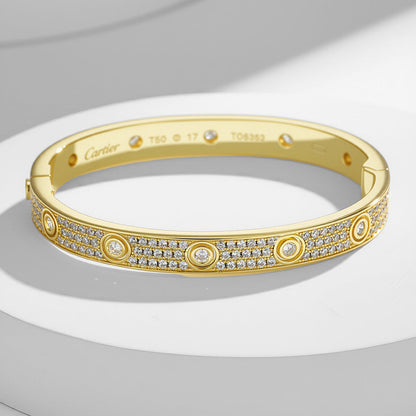 [Resenly Jewelry]LOVE BRACELET 6.1MM DIAMOND-PAVED 10 BIG DIAMONDS
